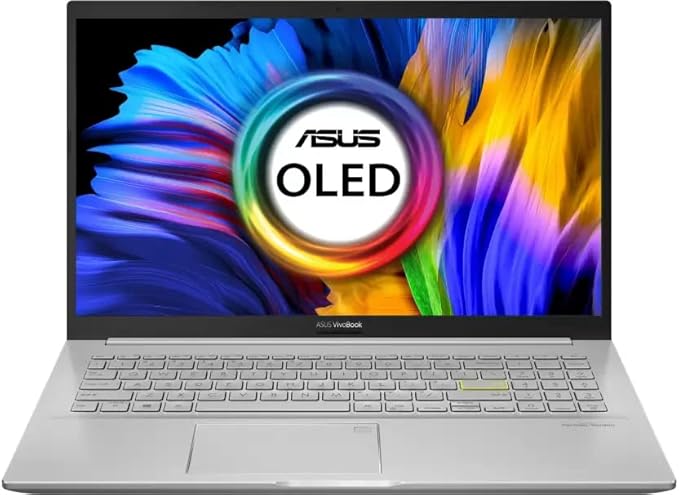 (Brand Refurbished) ASUS VivoBook K15 OLED Ryzen 7 Octa Core AMD R7-5700U - (16 GB/512 GB SSD/Windows 11 Home) KM513UA-L713WS Thin and Light Laptop (15.6 Inch, Transparent Silver, 1.80 Kg, with MS Office)