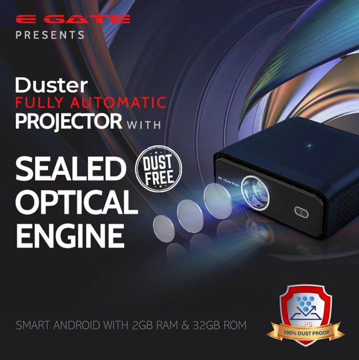 (Open Box) Egate K9 Pro-Max Android FHD 1080p LED Projector,
