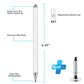 Dyazo Aluminium Fine Point Stylus Pen with Spare Disk for Touch Screens Devices, Compatible with iPad/iPhone/X/XR, Amazon Kindle and All Android/iOS Smart Phones and Tablets (White)
