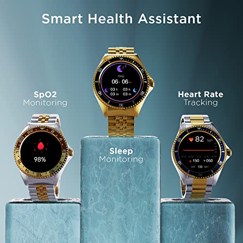 (Open Box) Fire-Boltt Quantum BSW088 Luxury & Sporty Stainless Steel Smartwatch, 1.28" Bluetooth Calling, 2 Looks in 1 Watch, High Resolution of 240 * 240 Px & TWS Connection