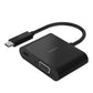 (Open Box) Belkin USB-C to VGA Adapter + Charge (Supports HD 1080p Video Resolution, 60W Pass-Through Power for Connected Devices) MacBook Pro VGA Adapter, Black