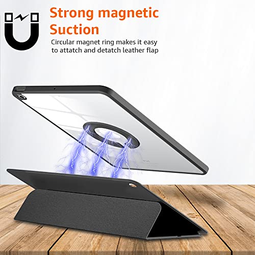 (OPEN BOX)AmazonBasics Smart Trifold Hard Matte Back Flip Stand Case Cover for Apple iPad 10.2 Cover iPad 9th Generation Cover 2021 8th Gen 2020 7th Gen 2019 Generation Case [Auto Sleep/Wake Case] - Black