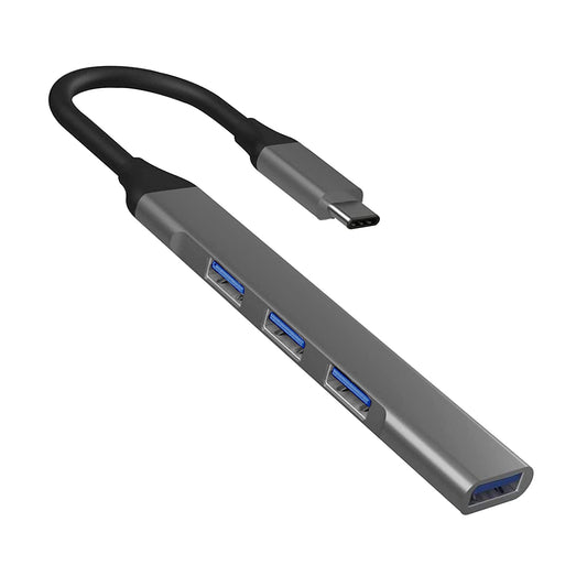 (Open Box) 4 Port Superspeed USB 3.0 Hub (Grey)