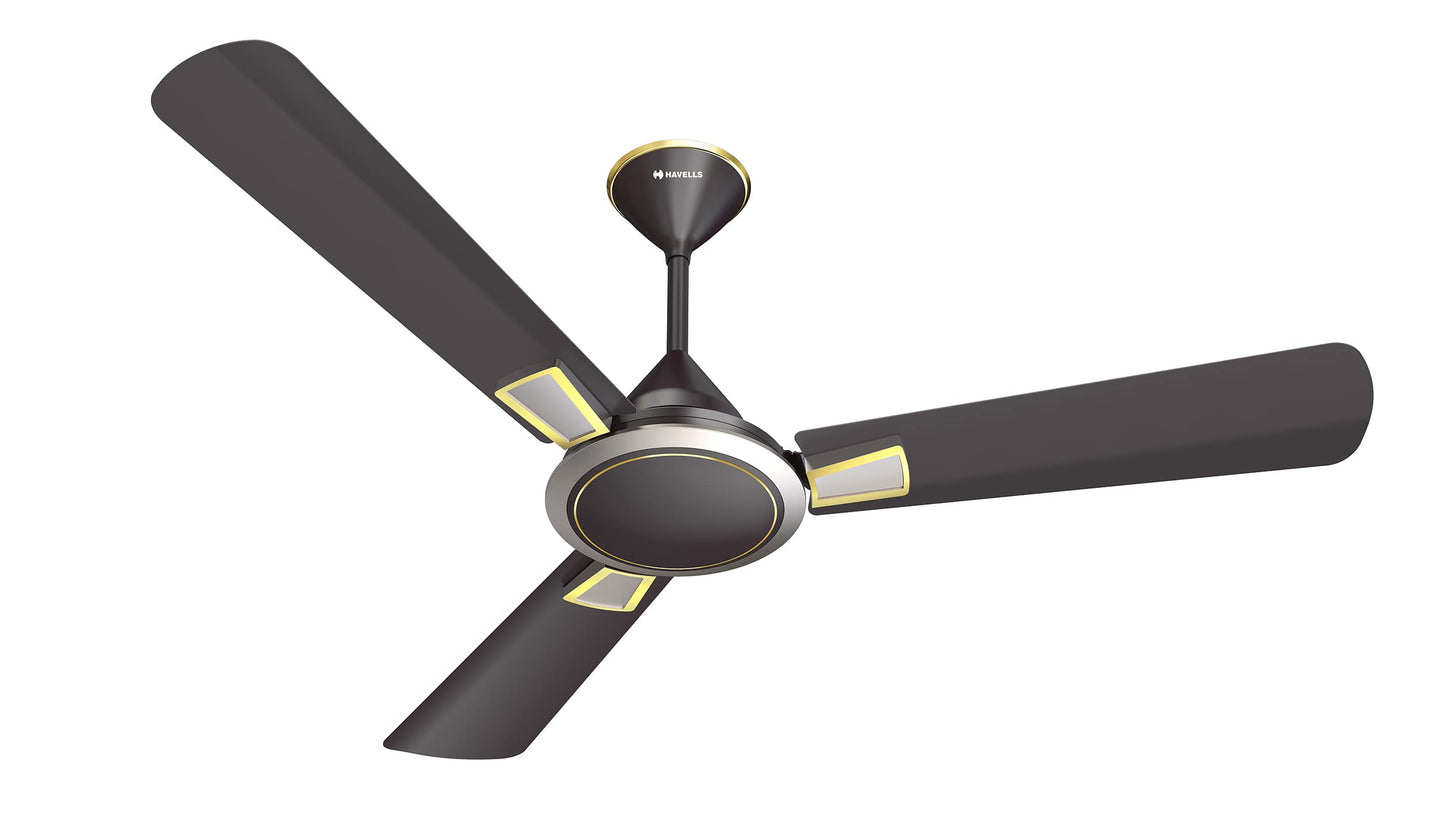 Havells 1200mm Astura BLDC Motor Ceiling Fan | 5 Star CF with RF Remote, 100% Copper | Upto 60% Energy Saving, ECO Active Technology, Flexible Timer, Memory Backup | (Pack of 1, Bianco Bronze)