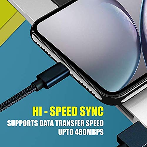 (Open Box)Dyazo 2.4 Amp Nylon Braided Fast Mobile Charging USB Cable/Cord/Taar IF Compliant Chip for All Micro USB Android Devices Support Charging and Sync (1 Meter Black)