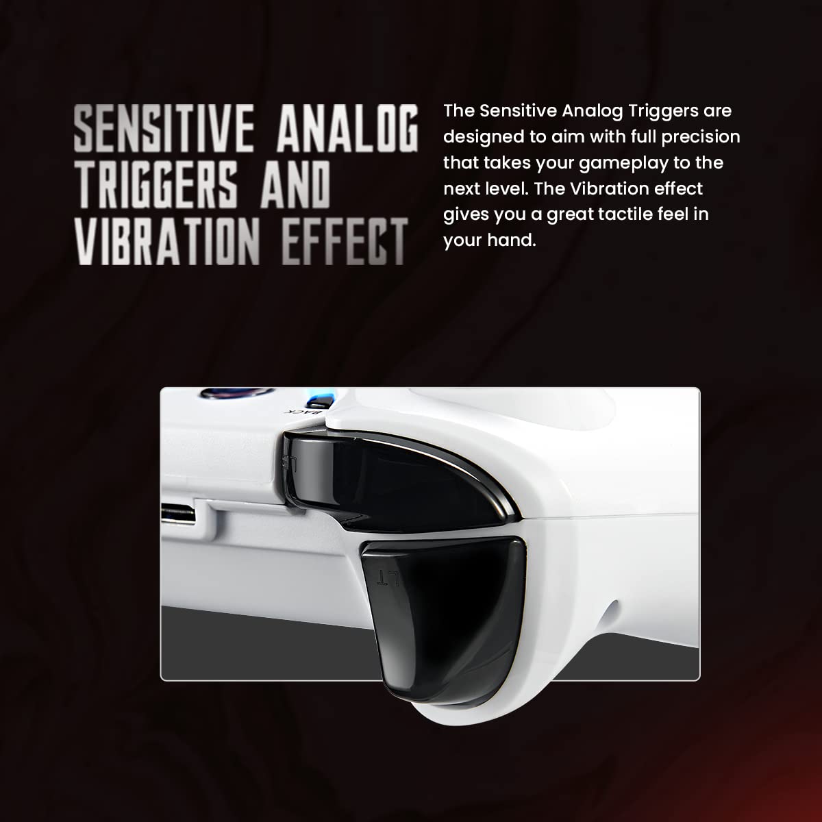 (Open Box) Cosmic Byte ARES Wireless Controller for PC, Magnetic Triggers, Accurate Joysticks, Dual Vibration, Backit LED Buttons, USB Extension Cable (Black)