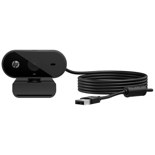 (Open Box)HP 320 FHD Webcam 1080 Full HD 30fps - Plug and Play Setup, Wide-Angle View for Video Calling on Skype, Zoom, Microsoft Teams and Other Apps/ 1 Year Warranty (53X26AA),Black