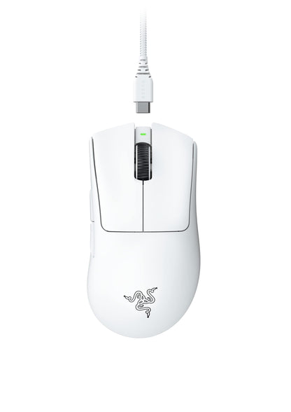 (OPEN BOX) Razer DeathAdder Essential Wired Gaming Mouse I Single-Color Green Lighting I 6400DPI Optical Sensor- Black - RZ01-03850100-R3M1
