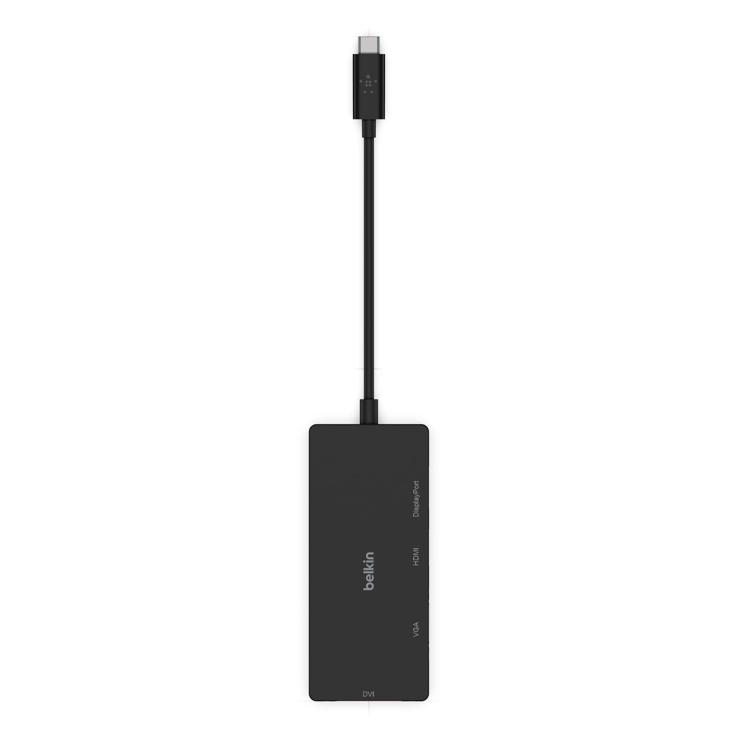 (Open Box) Belkin USB-C to VGA Adapter + Charge (Supports HD 1080p Video Resolution, 60W Pass-Through Power for Connected Devices) MacBook Pro VGA Adapter, Black
