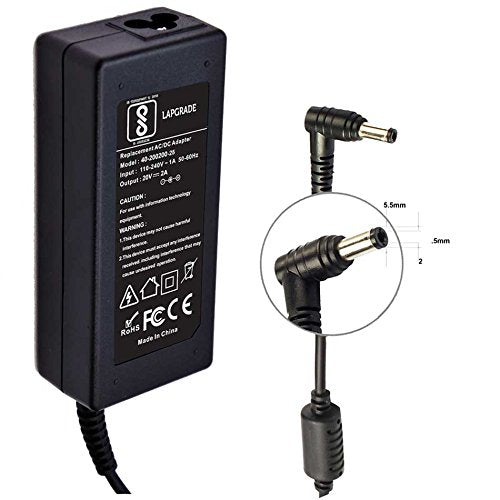 (Open Box)LAPGRADE 20V 2A Adapter Charger for Lenovo IdeaPad Y Series Laptops (Without Power Cable)- Black
