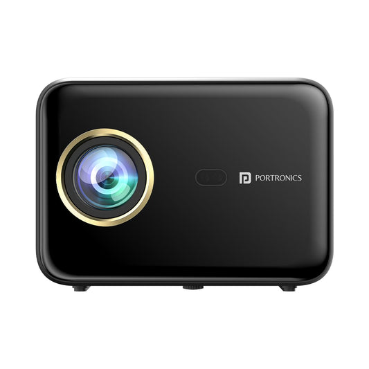 (Open Box) Portronics Beem 440 Smart LED Projector with 720p HD Resolution, Rotatable Design, Built-in Streaming Apps (Netflix, Prime Video, Hotstar), 2000 Lumens, Screen Mirroring, 3 Watts Speaker (White)
