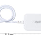 (Open Box) Amazon Basics 4 Port USB 2.0 Hub, 0.3M Length, 37.5 Grams White