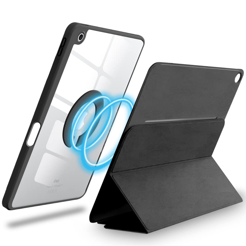 (OPEN BOX)AmazonBasics Smart Trifold Hard Matte Back Flip Stand Case Cover for Apple iPad 10.2 Cover iPad 9th Generation Cover 2021 8th Gen 2020 7th Gen 2019 Generation Case [Auto Sleep/Wake Case] - Black