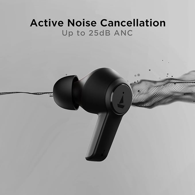 (Without Box) boAt Airdopes 413ANC True Wireless in Ear Earbuds with Active Noise Cancellation, 2 Mics ENx Tech, Signature Sound, Touch Gesture, 20 Hours Playback, ASAP Charge & Ambient Mode