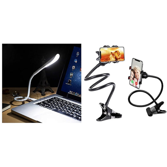 (Open Box) SWAPKART Portable Flexible Adjustable Eye Protection USB LED Desk Light Table Lamp(Multicolour, Plastic, Pack of 1) Flexible Mobile Tabletop Stand (Pack of 1) Multi Colour