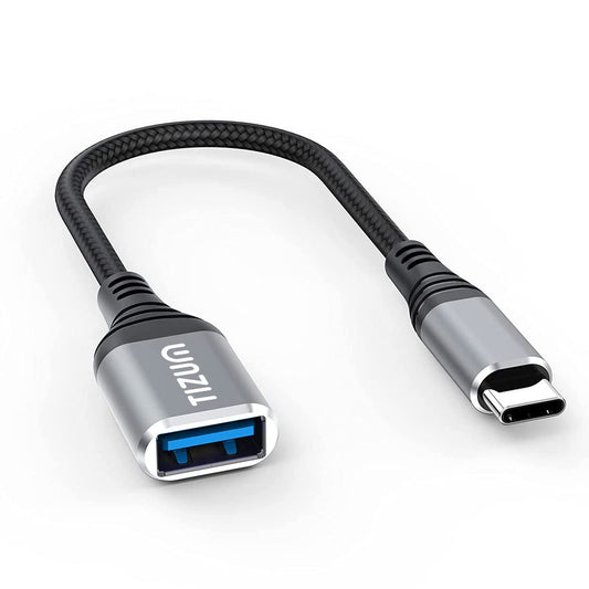 (Open Box)Tizum USB Type C to 3.0 USB OTG Adapter/Cable/Connector, Fast Charging Data Transfer @5GBPS - MacBook Air/Pro, 11/12.9 iPad Pro, 10.9 iPad Air 4, Galaxy S20, S20+, All Type-C Devices, 22 cm