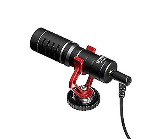 (Open Box) Boya by-MM1 Super-Cardioid Shotgun Microphone with Real Time Monitoring Compatible with iPhone/Android Smartphones, DSLR Cameras Camcorders for Live Streaming Audio Recording