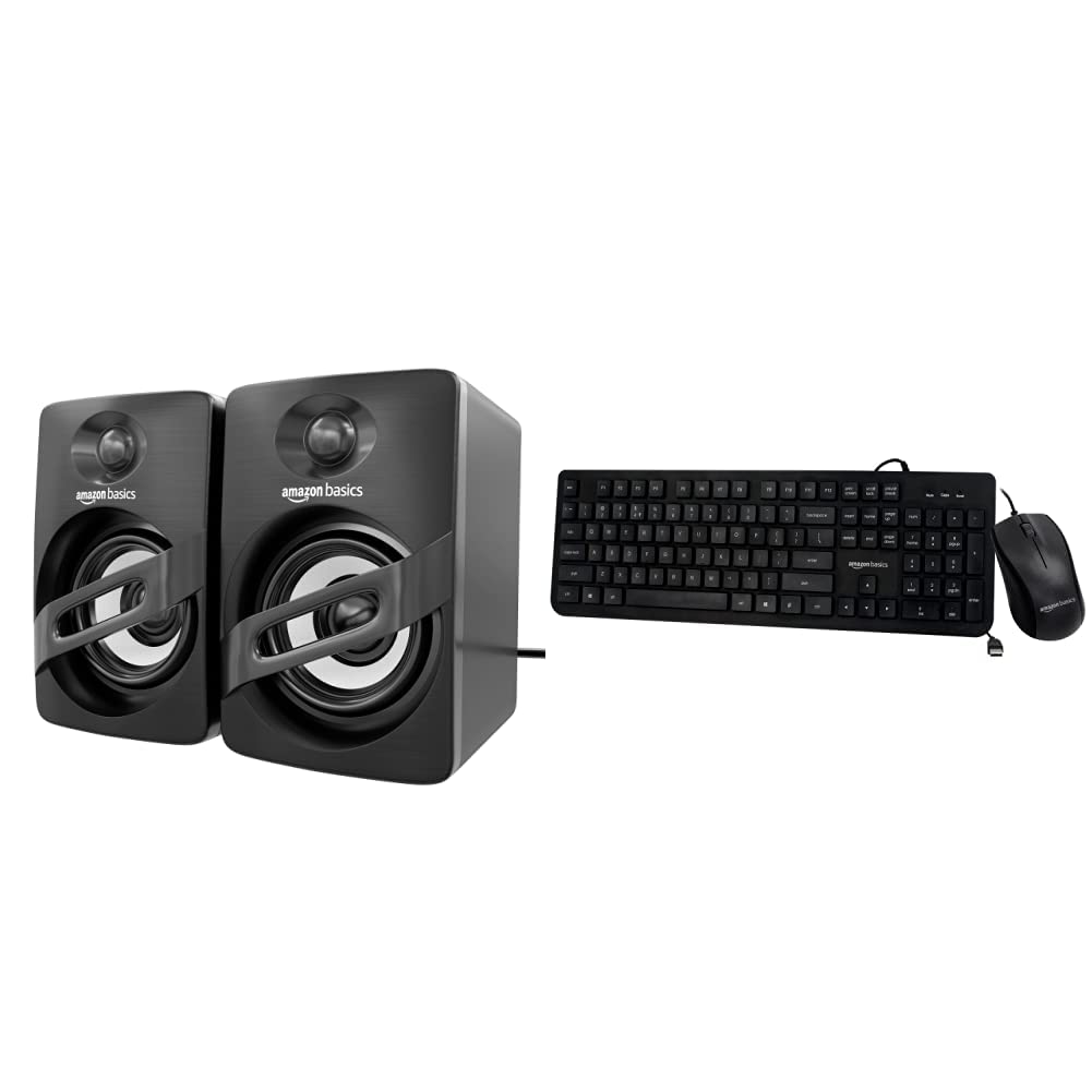 (Open Box) Amazon Basics Portable Multimedia Speaker| Suitable for Laptop & Desktop (Black) | USB 2.0 | Deep Bass