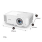 (Open box) BenQ Mx560P Xga Business & Education Projector, Dlp, 4000 Lumens High Brightness, 22000:1 High Contrast Ratio, Dual Hdmi, USB-A, Upto 15000 Hrs Extra-Long Lamp Life, 10W Speaker, 3D Capable, White
