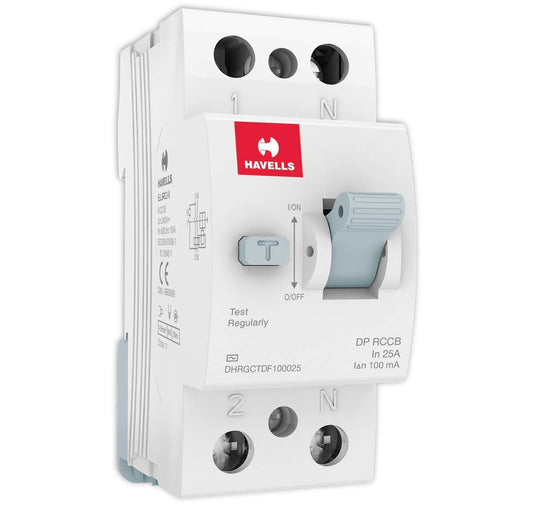 Havells PVC Plastic 25A/100MA DP RCCB