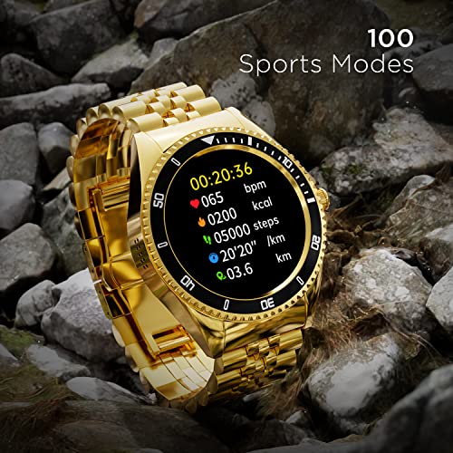 (Open Box) Fire-Boltt Quantum BSW088 Luxury & Sporty Stainless Steel Smartwatch, 1.28" Bluetooth Calling, 2 Looks in 1 Watch, High Resolution of 240 * 240 Px & TWS Connection