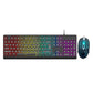 (With Scratch) Dyazo Wired Gaming Keyboard and Mouse Combo Static RGB Static Light (only 2 Modes on & Off) for Windows Compatible for PC, Laptop (Black)