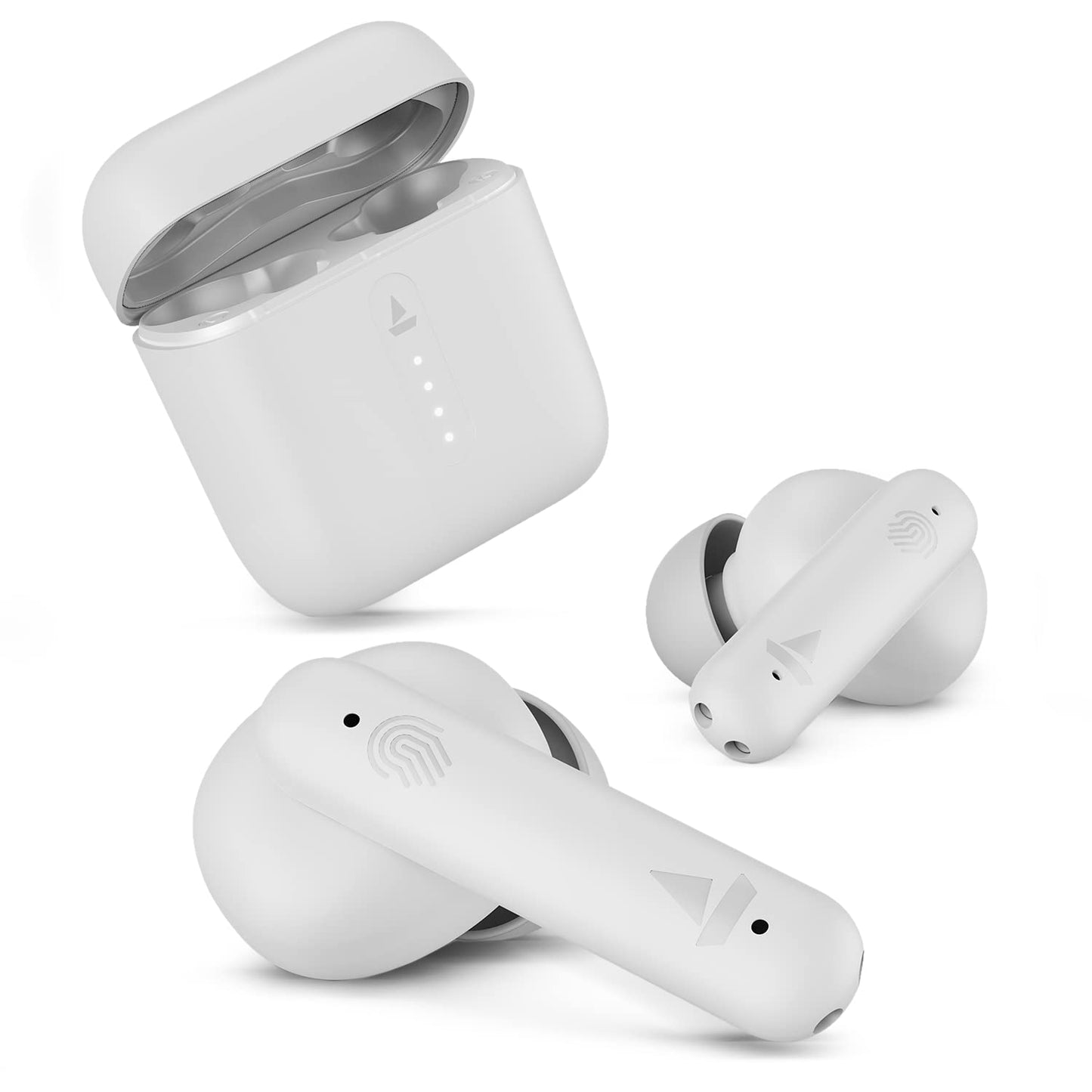 (Without Box)boAt Airdopes 141 Bluetooth Truly Wireless in-Ear Earbuds w/ 42H Playtime,Low Latency Mode for Gaming, ENx Tech, IWP, IPX4 Water Resistance, Smooth Touch Controls(Pure White)