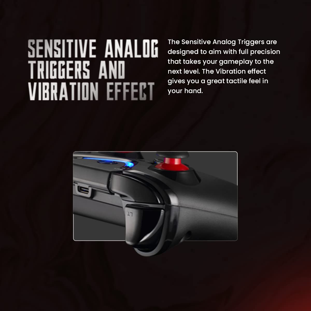 (Open Box) Cosmic Byte ARES Wireless Controller for PC, Magnetic Triggers, Accurate Joysticks, Dual Vibration, Backit LED Buttons, USB Extension Cable (Black)