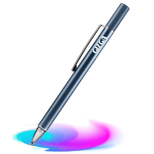 (OPEN BOX )GIZGA Capacitive Stylus Pen for Smartphone/Tablet/iPad/Pro/Air/iPhone/iOS/Android/All Touch Screens Devices| Fine Point Disc Tip, Lightweight Aluminum Body Magnetic Cap Drawing Writing (Grey