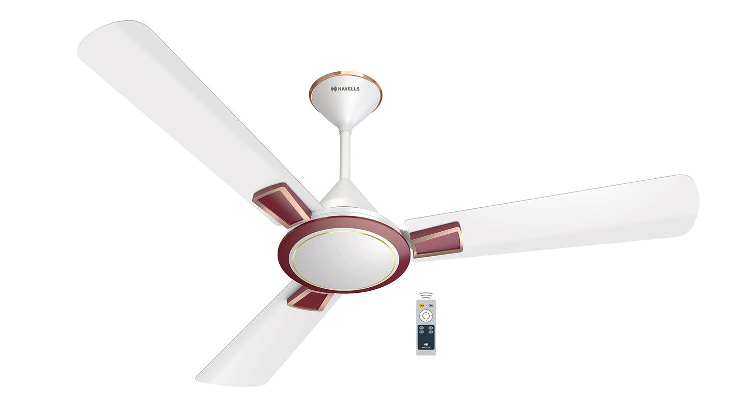 Havells 1200mm Astura BLDC Motor Ceiling Fan | 5 Star CF with RF Remote, 100% Copper | Upto 60% Energy Saving, ECO Active Technology, Flexible Timer, Memory Backup | (Pack of 1, Bianco Bronze)