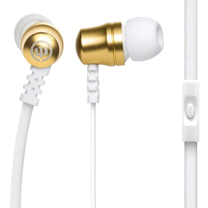 (Open Box) Wicked Audio WI-1053 Drive 1000cc in-Ear Headphones with mic (Gold)
