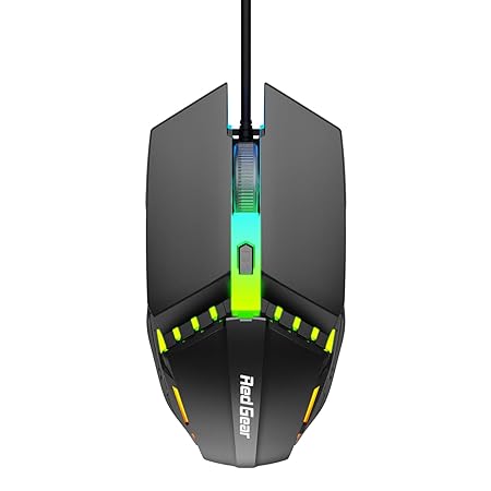 (Open Box) Redgear A-10 Wired Gaming Mouse with RGB LED, Lightweight and Durable Design, DPI Upto 2400, Compatible with Windows