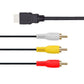 (Open Box)BigPlayer 1.5 Meter HDMI Male to 3-RCA Female Video Audio AV Component Converter Adapter Cable for HDTV DVD, Black