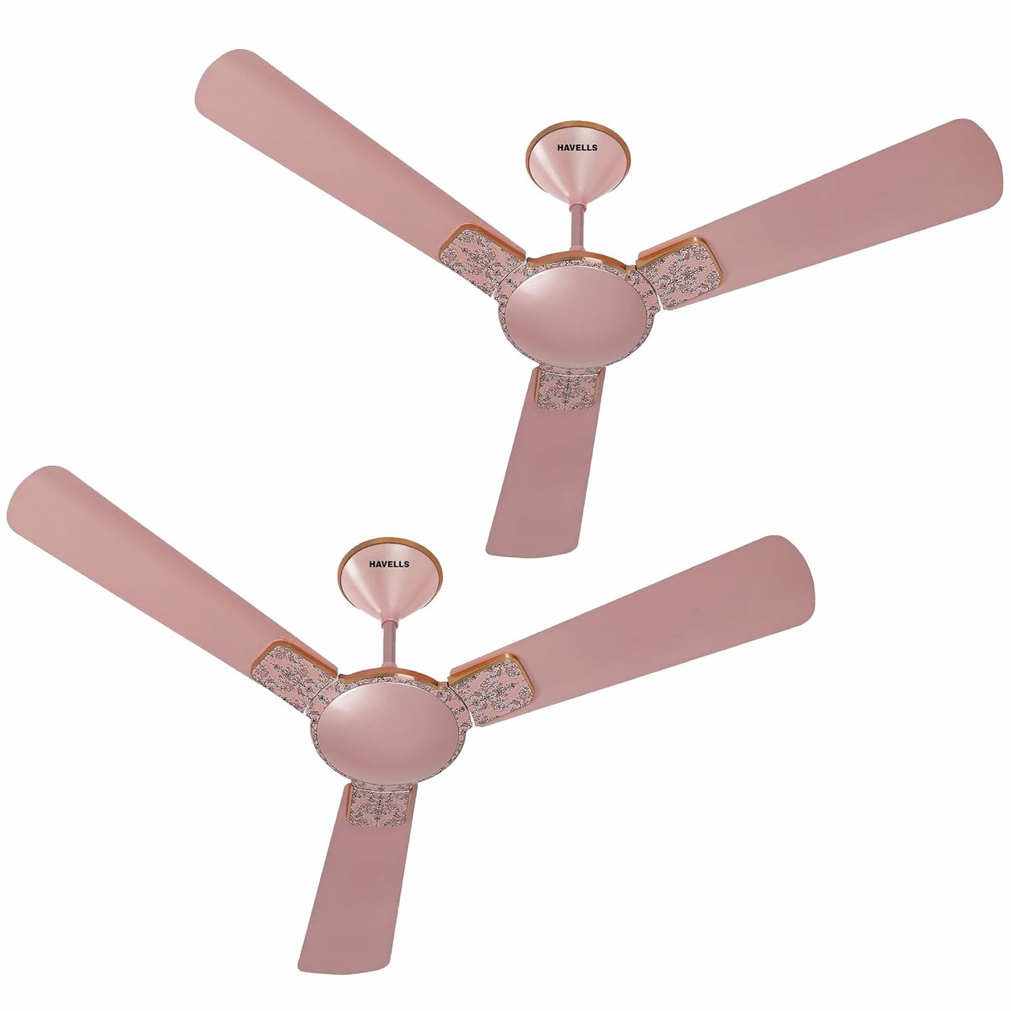 Havells Enticer Art Collector Edition 1200mm Decorative, Dust Resistant, High Power in Low Voltage (HPLV), High Speed Ceiling Fan (Rose Gold)