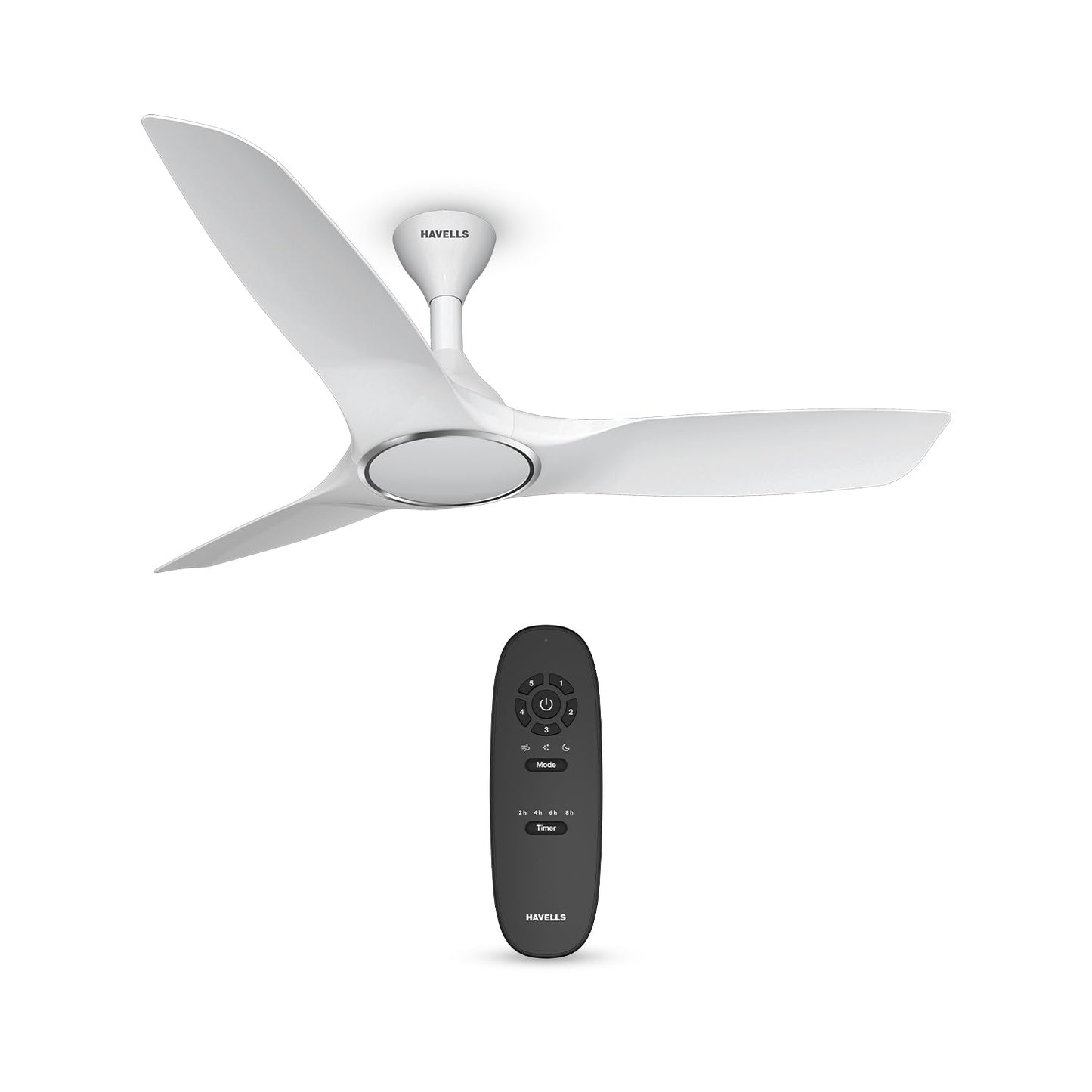 Havells 1200mm Stealth Air BLDC Ceiling Fan | Voice Controlled, Remote Controlled, High Air Delivery Fan, 5 Star Rated | Upto 60% Energy Saving, 2 Year Warranty | (Pack of 1, Pearl White)