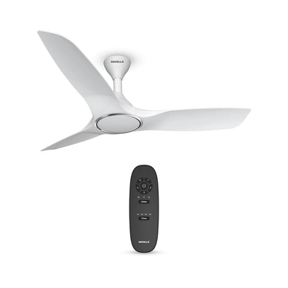 Havells 1200mm Stealth Air BLDC Ceiling Fan | Voice Controlled, Remote Controlled, High Air Delivery Fan, 5 Star Rated | Upto 60% Energy Saving, 2 Year Warranty | (Pack of 1, Pearl White)