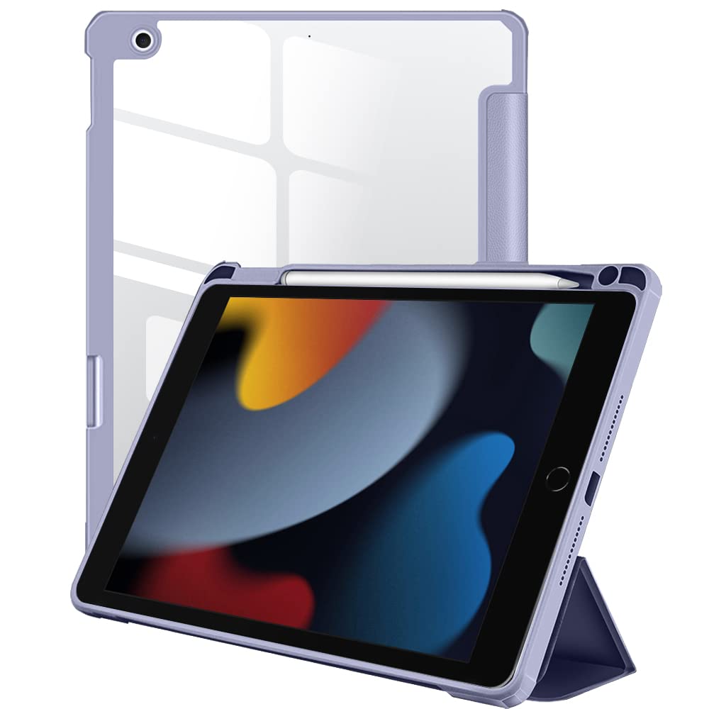 (OPEN BOX)AmazonBasics Smart Trifold Hard Matte Back Flip Stand Case Cover for Apple iPad 10.2 Cover iPad 9th Generation Cover 2021 8th Gen 2020 7th Gen 2019 Generation Case [Auto Sleep/Wake Case] - Black