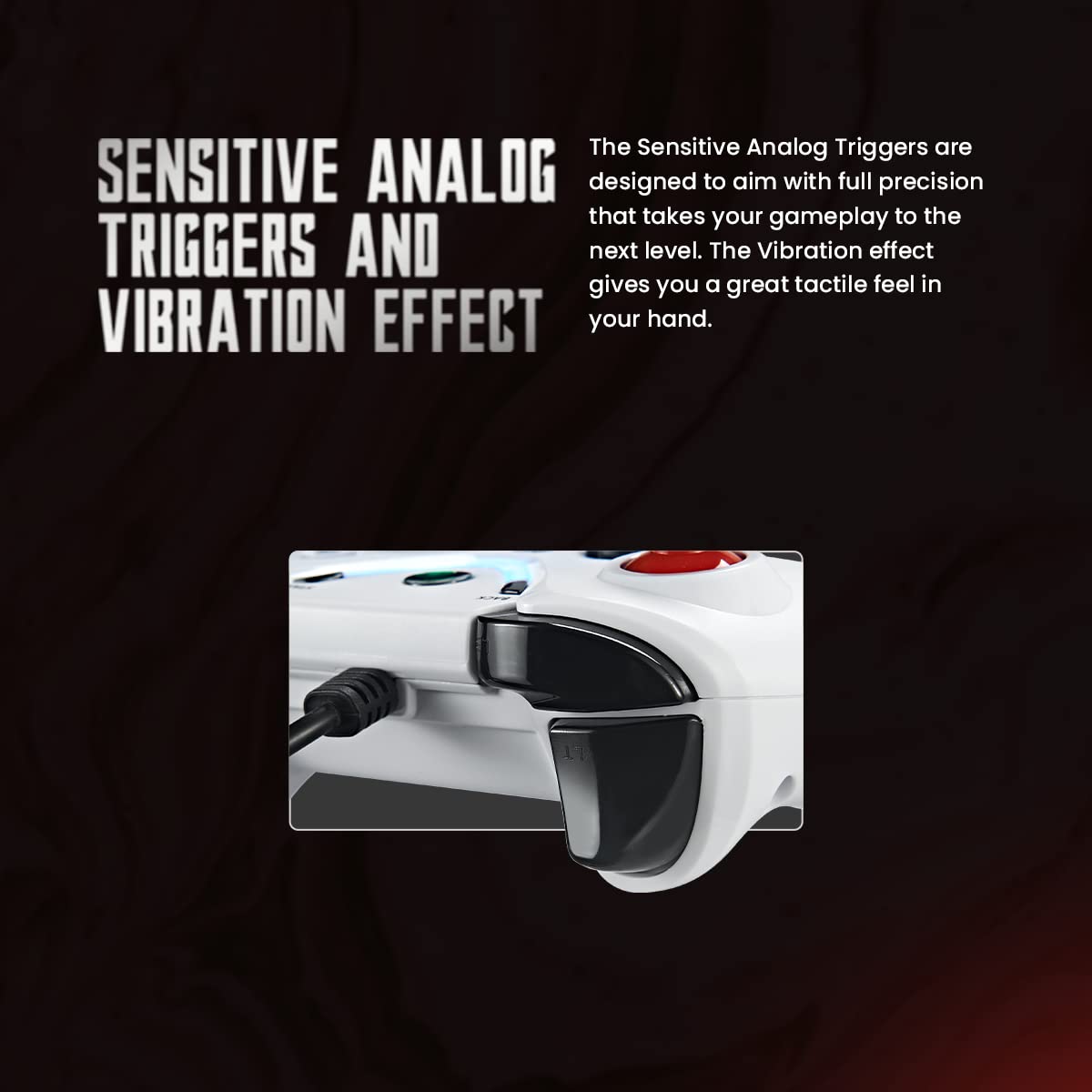 (Open Box) Cosmic Byte ARES Wireless Controller for PC, Magnetic Triggers, Accurate Joysticks, Dual Vibration, Backit LED Buttons, USB Extension Cable (Black)