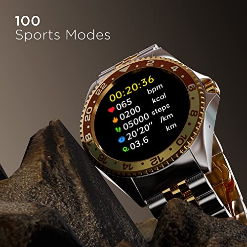 (Open Box) Fire-Boltt Quantum BSW088 Luxury & Sporty Stainless Steel Smartwatch, 1.28" Bluetooth Calling, 2 Looks in 1 Watch, High Resolution of 240 * 240 Px & TWS Connection