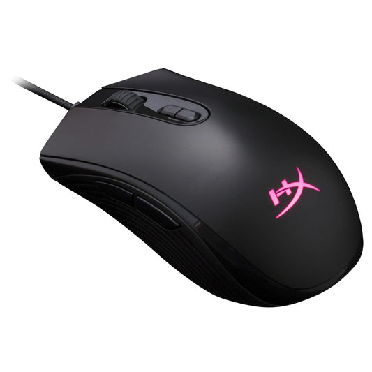 (Open Box) HyperX Pulsefire Core RGB USB Gaming Mouse, Software Controlled RGB Light Effects & Macro Customization, Pixart 3327 Sensor up to 6,200DPI, 7 Programmable Buttons- Black (HX-MC004B)