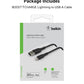 (Open Box) Belkin Apple Certified PVC Lightning to USB-A Charge and Sync Type A Cable, Tough and Durable, For iPhone, iPad, Air Pods, 3.3 Feet (1 Meter) - Black