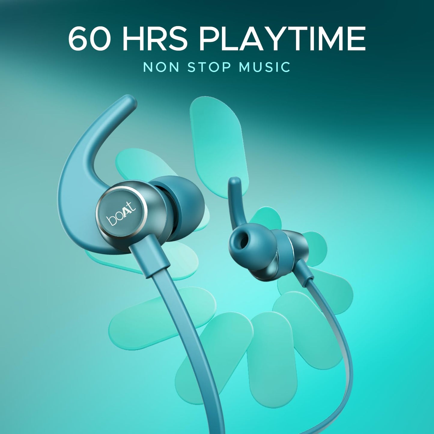 (Open Box) Boat Rockerz 255F Pro+ BT Headset,Teal Green