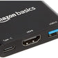 (Open Box) Amazon Basics 3-in-1 USB Type C Adapter with HDMI/USB 3.0 Port/Type-C Outputs
