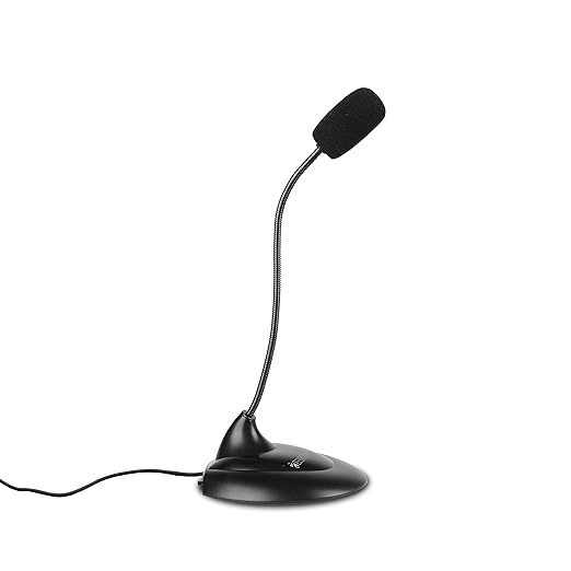 (Open Box) ZEBRONICS Zeb SM400 Desktop Mic with Flexible Neck Comes with a 3.5mm Jack, is Compatible with Desktop/Laptop/Phones