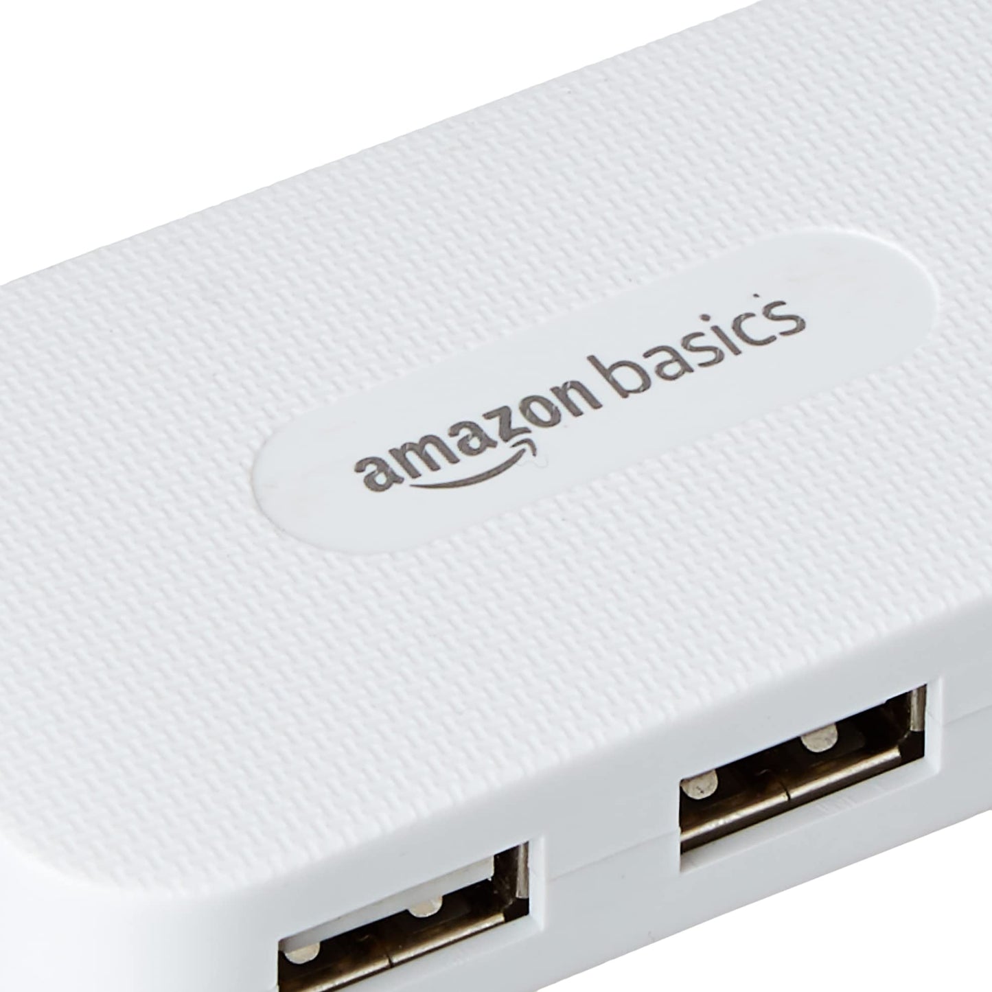 (Open Box) Amazon Basics 4 Port USB 2.0 Hub, 0.3M Length, 37.5 Grams White