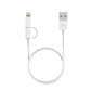(Open Box) ZMI 2-in-1 Lightning and Micro-USB Combo Cable for iOS and Android, 3.3 ft/1 m, MFi Certified Charging and Data Sync for iPhone, iPad, iPod, and More