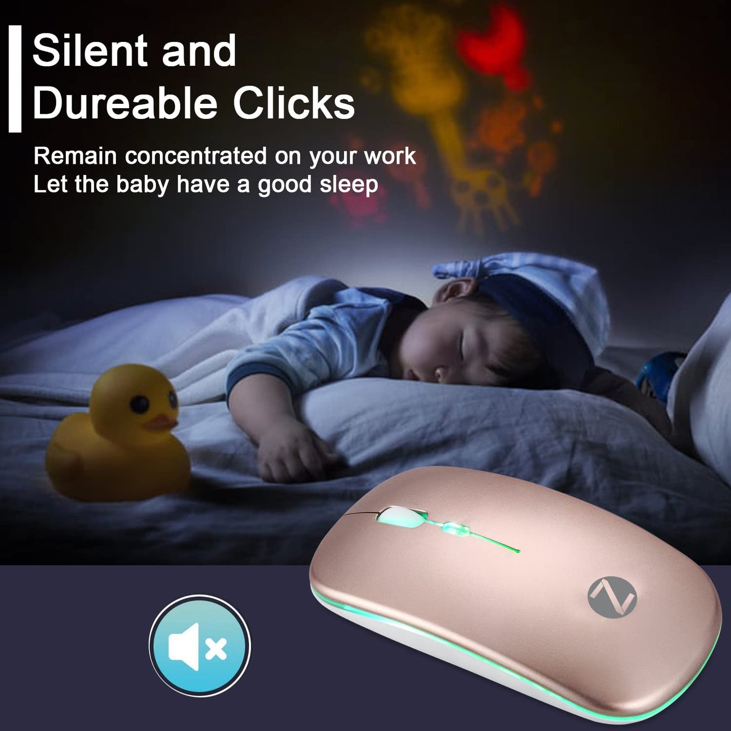 (Open Box) Zoook Blade Wireless Mouse -Rechargeable 7 Colour mice/ RGB Breathing Lights/ 3 DPI Levels/ Auto Shut Down/ Silent Click Technology/ 600 Mah Battery/ Light Weight/ Plug and Play (Black)