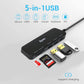 (Open Box)Dyazo 3-Port USB Data Hub High Speed Splitter Plug/Box/Adapter Expansion, Small, Compact, Universal Data Transfer, Wide Compatibility: Windows, Mac OS (Black)