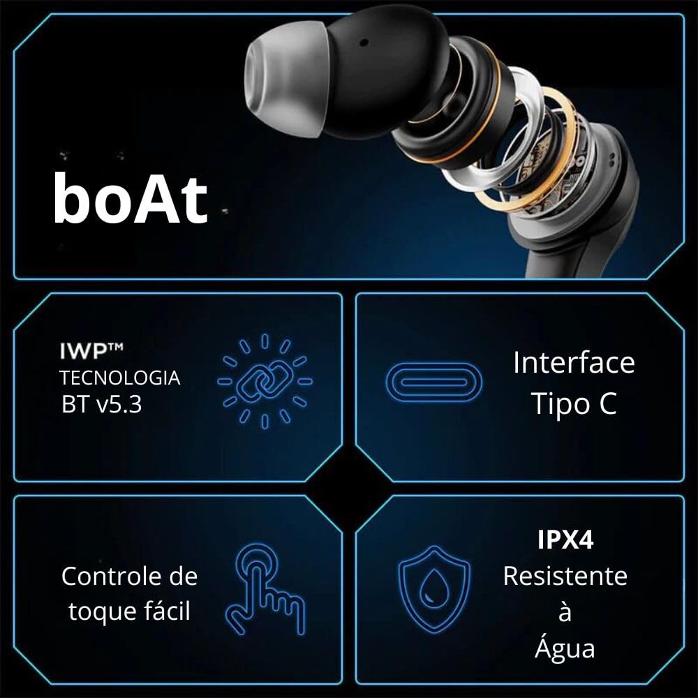 (Open Bpx) boAt Immortal 131 Bluetooth in Ear Earbuds (White Sabre)