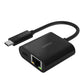 (Open Box) Belkin USB-C to VGA Adapter + Charge (Supports HD 1080p Video Resolution, 60W Pass-Through Power for Connected Devices) MacBook Pro VGA Adapter, Black